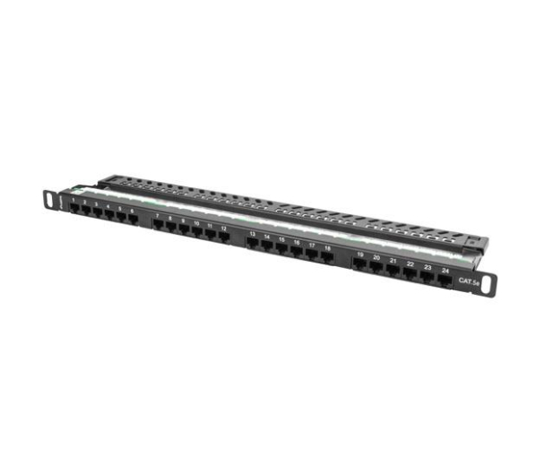 LANBERG Patch Panel 24 Port 0.5U Kat.5E czarny PPU5-0024-B - 457232 - zdjęcie 4